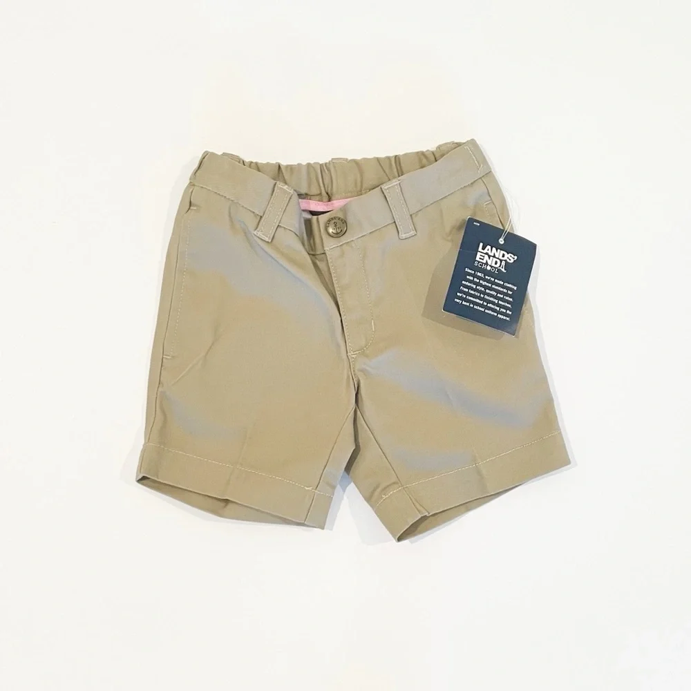 NWT Lands’ End girls size 2 khaki shorts - Picture 1 of 7